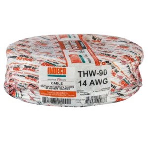 ROLLO DE CABLE THW-90 14AWG INDECO